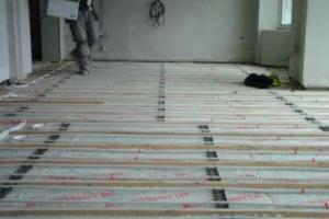 All three sections of pipe can be seen in this photo. from project Underfloor Heating, Ballsbridge, Dublin 4